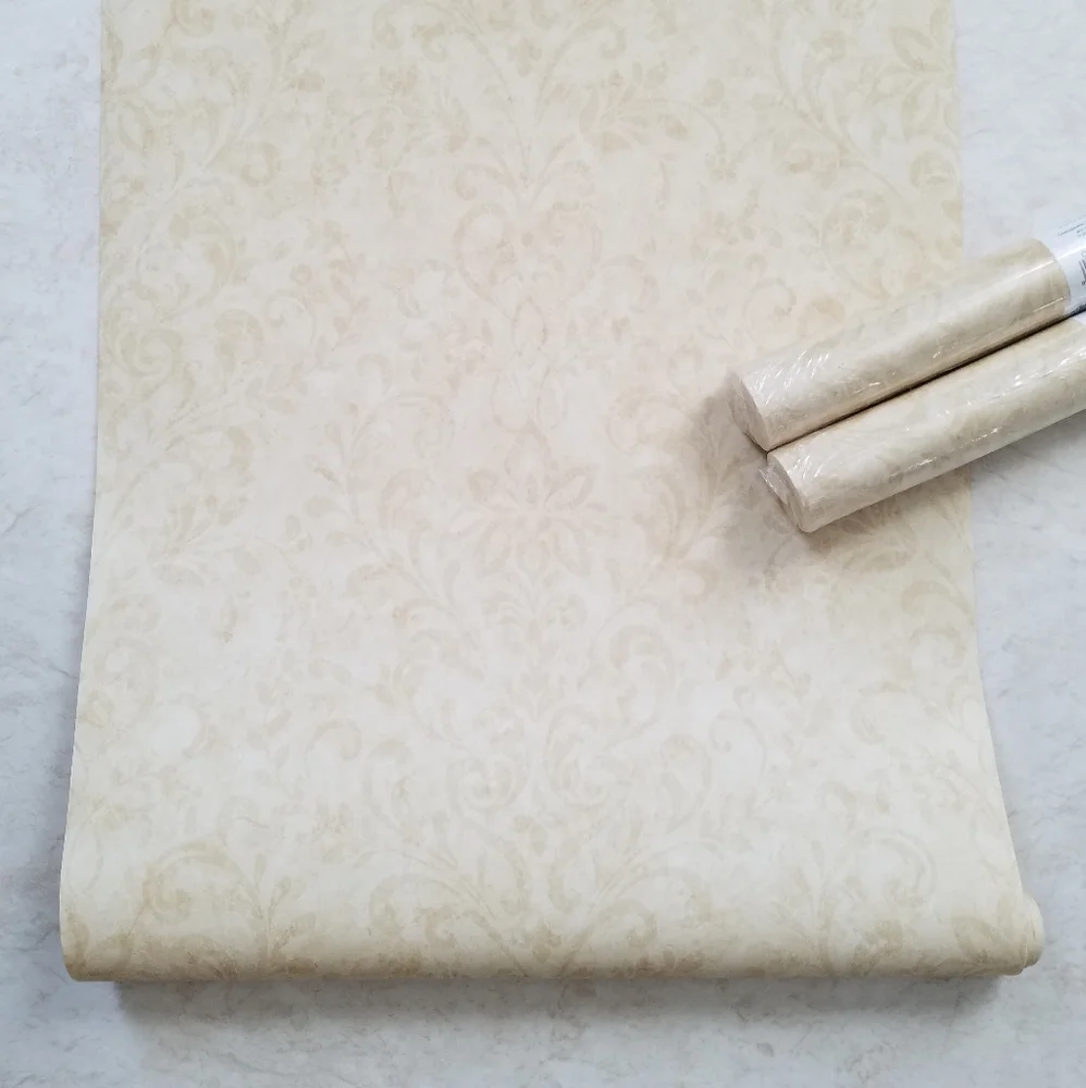 Wallpaper Beige Country Damask